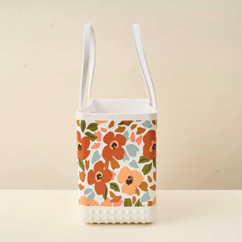 Carry-It-All Tote Bag-Rubber Beach Bag- Everlasting Blooms