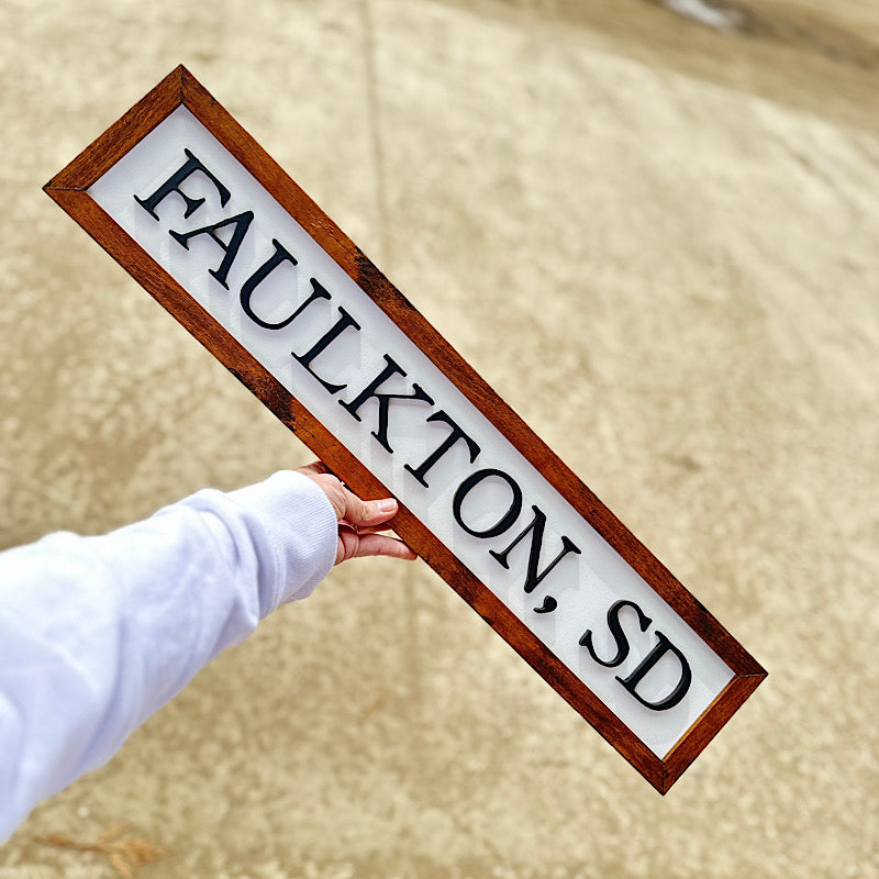 Faulkton, SD Wood Sign