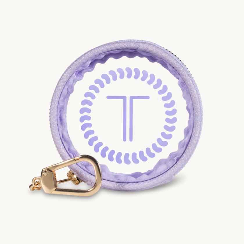 TELETOTE Keychain in lavender is the perfect accessory for traveling and organizing your TELETIES collection.