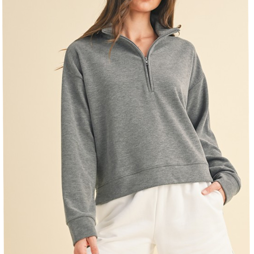 Charcoal Half Zip Pullover