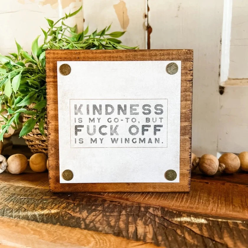 WillowBee Signs & Designs - Funny Mini Wood Block Sign