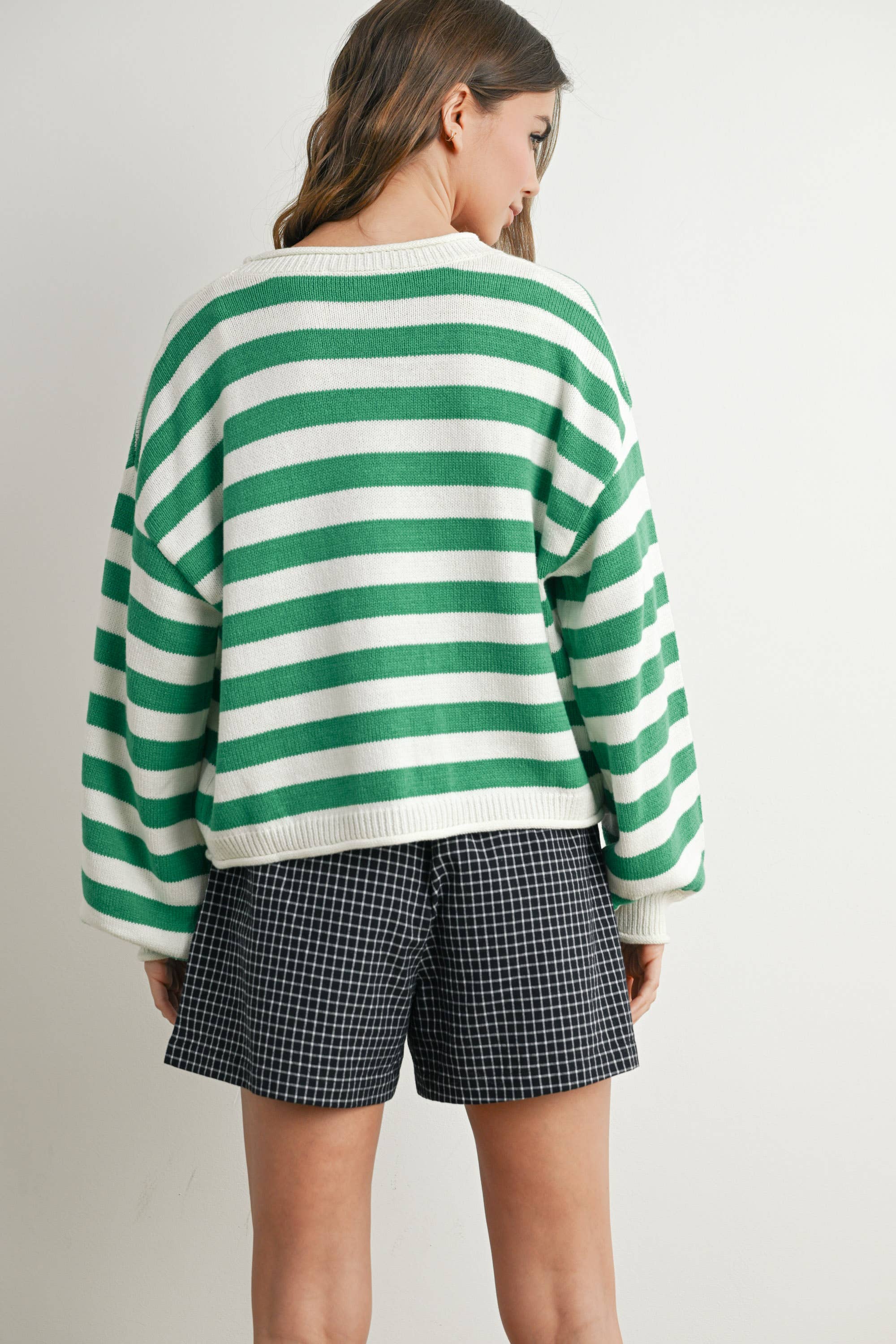 Stripe Button Cardigan