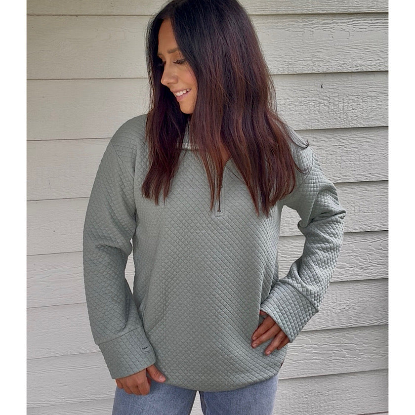 Wallace Quilted Quarter Zip by Royce