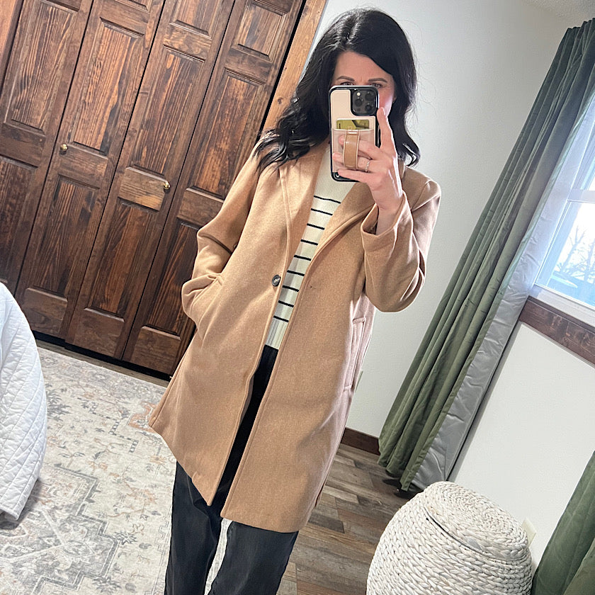 Notched Lapel Coat