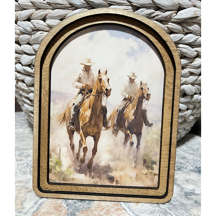 Arch Top Cowboys Framed Art