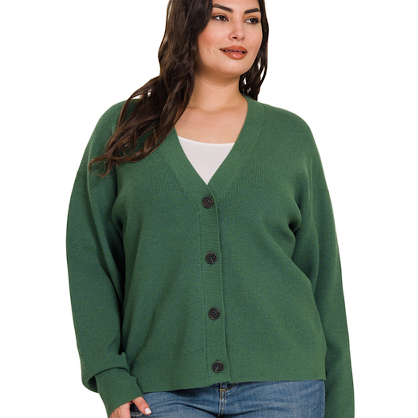Dark green cardigan sales sweater