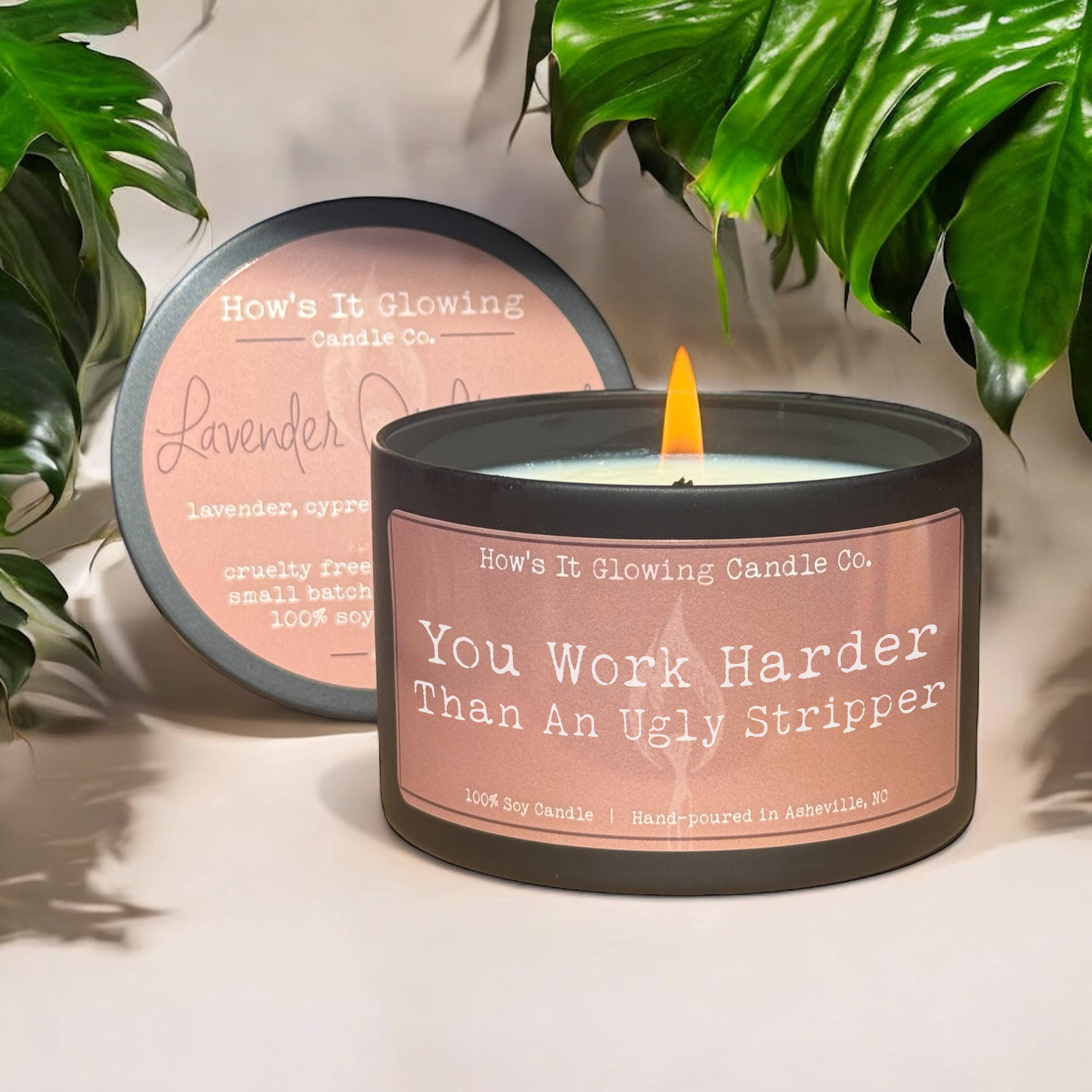 You Work Harder Than An Ugly Stripper | 100% Soy Candle