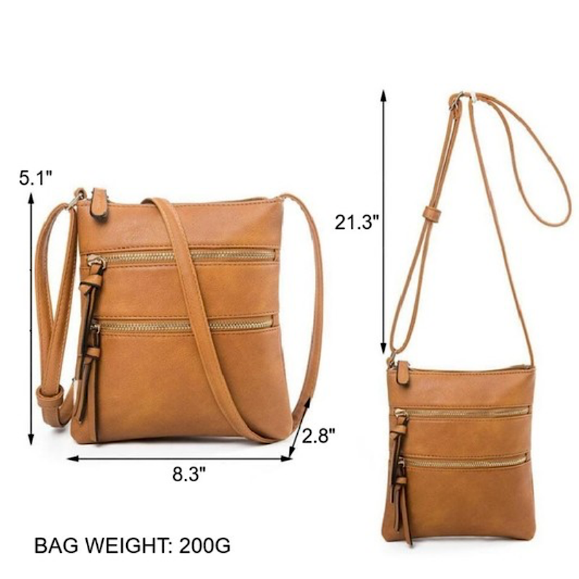 Vegan Leather Crossbody in 4 Colors