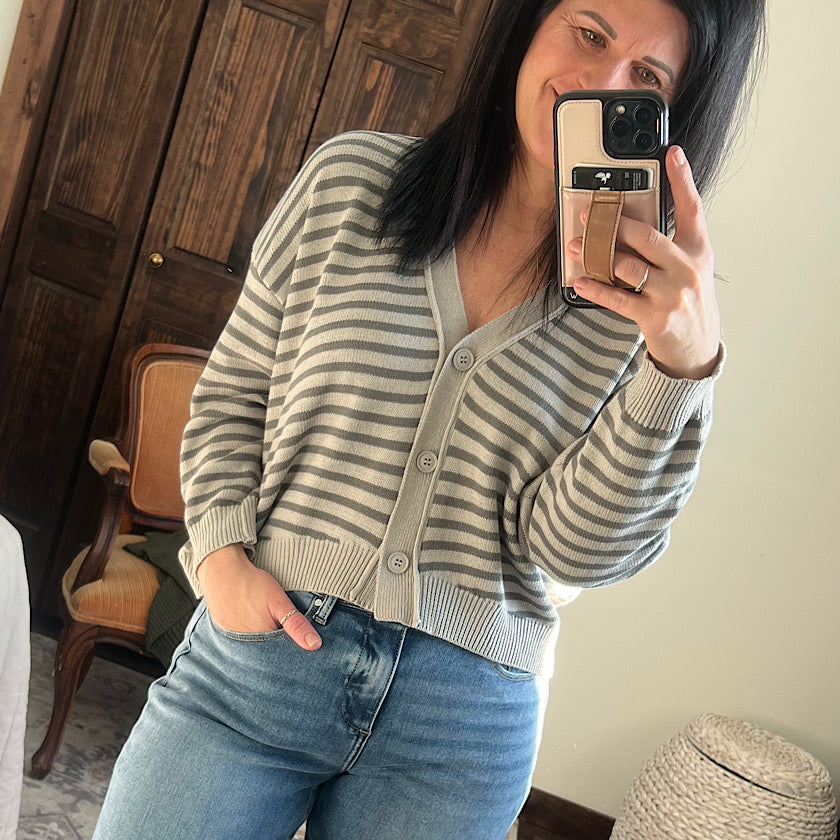 Stripe Knit Cardigan