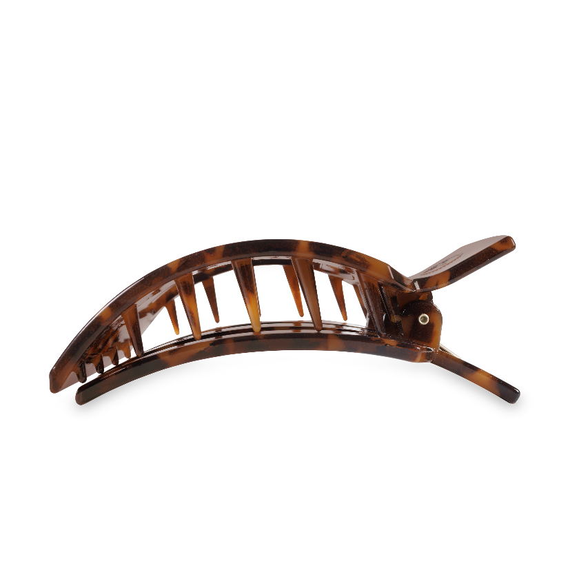 TELETIES - Square Flat Hair Clip | Large | Tortoise