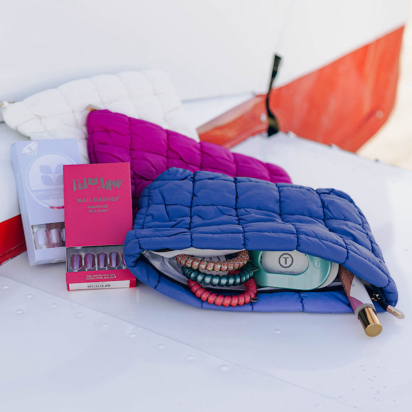 Mugsby - Quilted Puffer Makeup Bag Cosmetic Travel Pouch