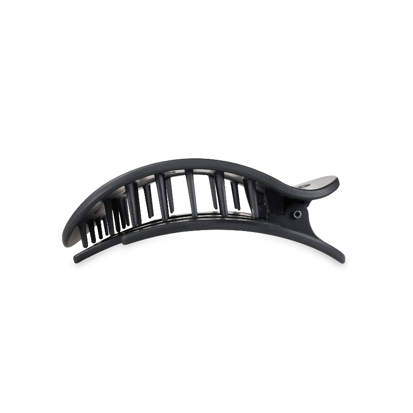 TELETIES - Round Flat Hair Clip | Medium | Midnight Matte