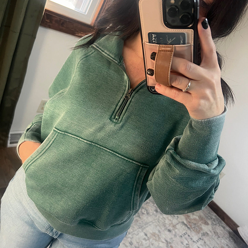 Dark Green Quarter Zip
