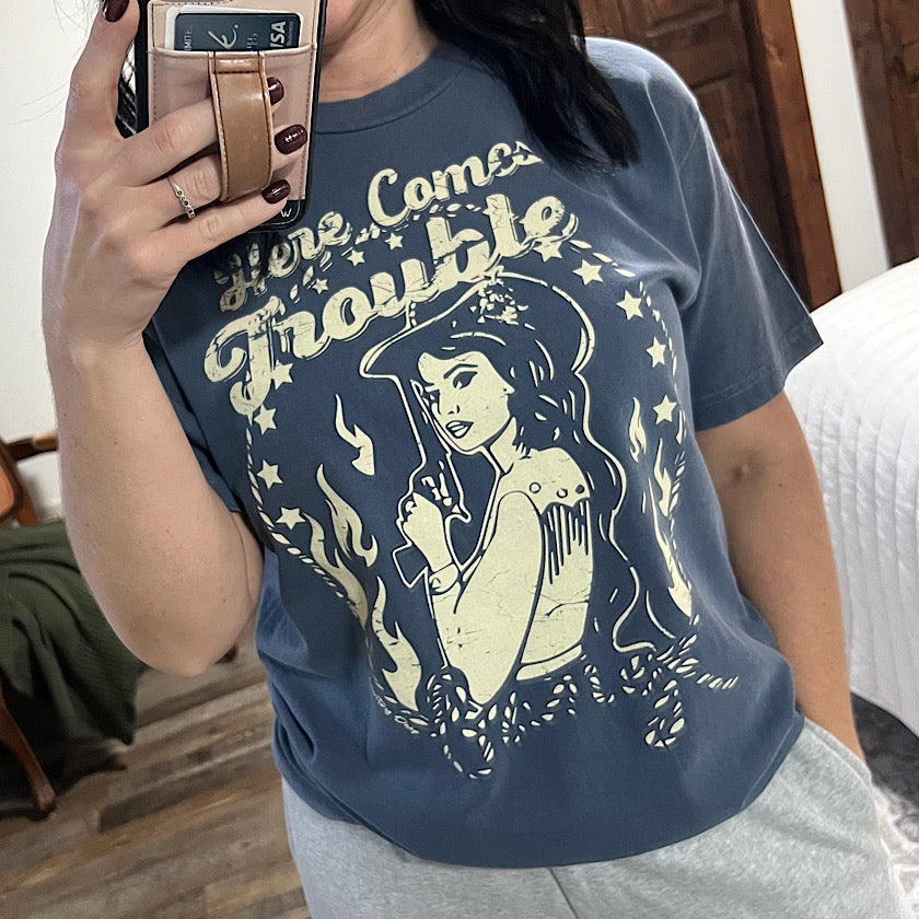 Here Comes Trouble Tee