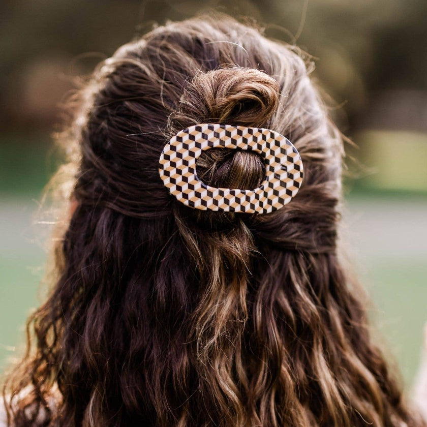 TELETIES - Round Flat Hair Clip | Small | Gone Glamping