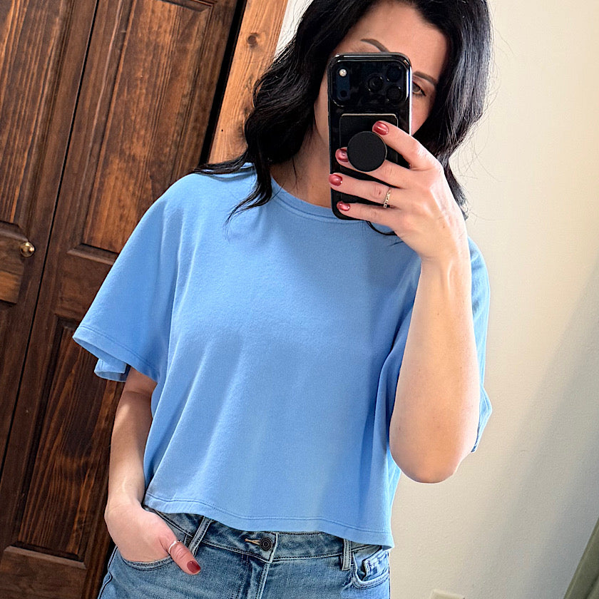 Coastal Flutter Sleeve Knit Top