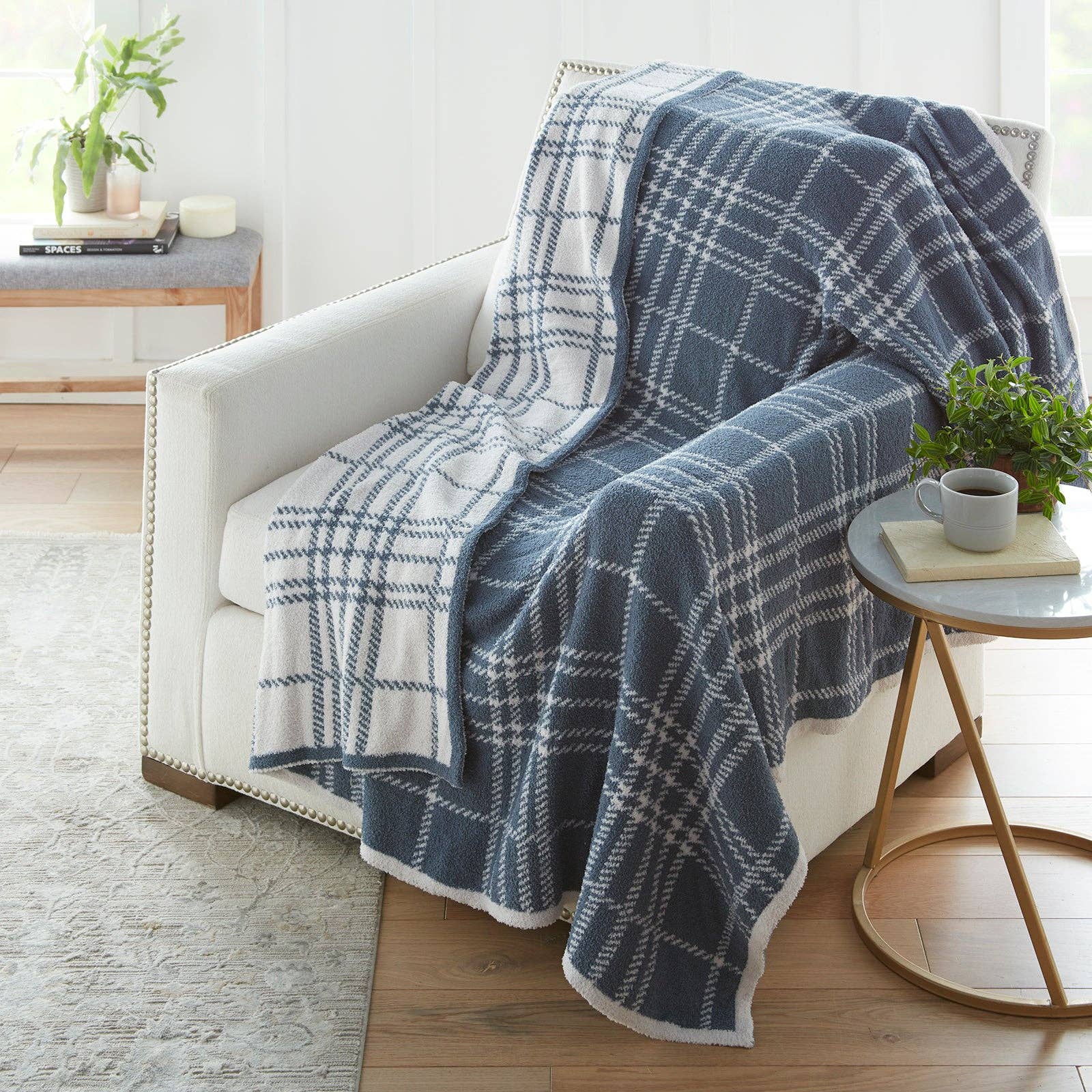 Quinn Plaid Cozy Knit Throw 60" x 70"