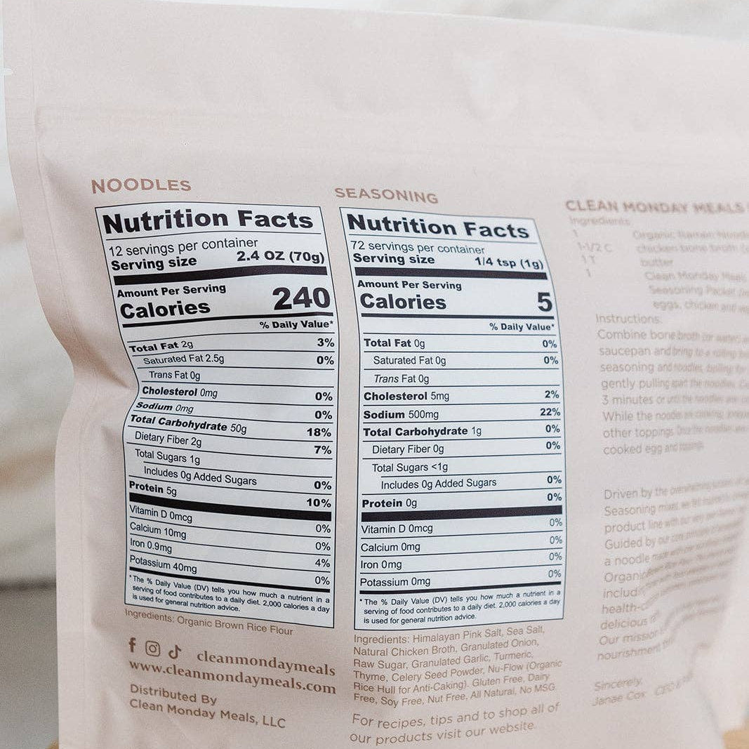 Clean Monday Meals - Organic Ramen Noodles