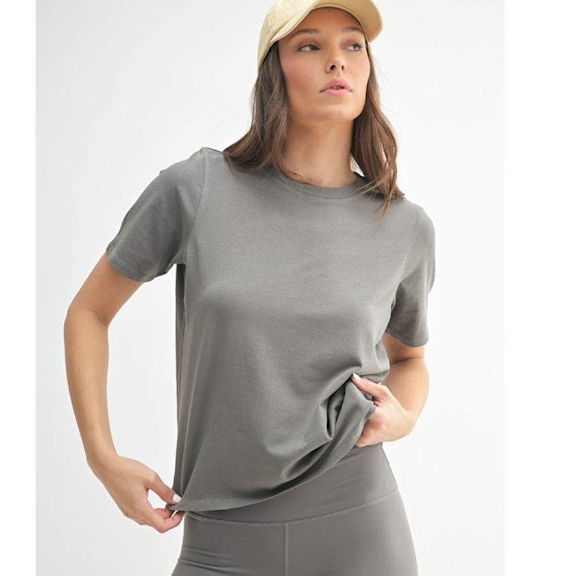 Classic Boxy Fit Tee-Pewter