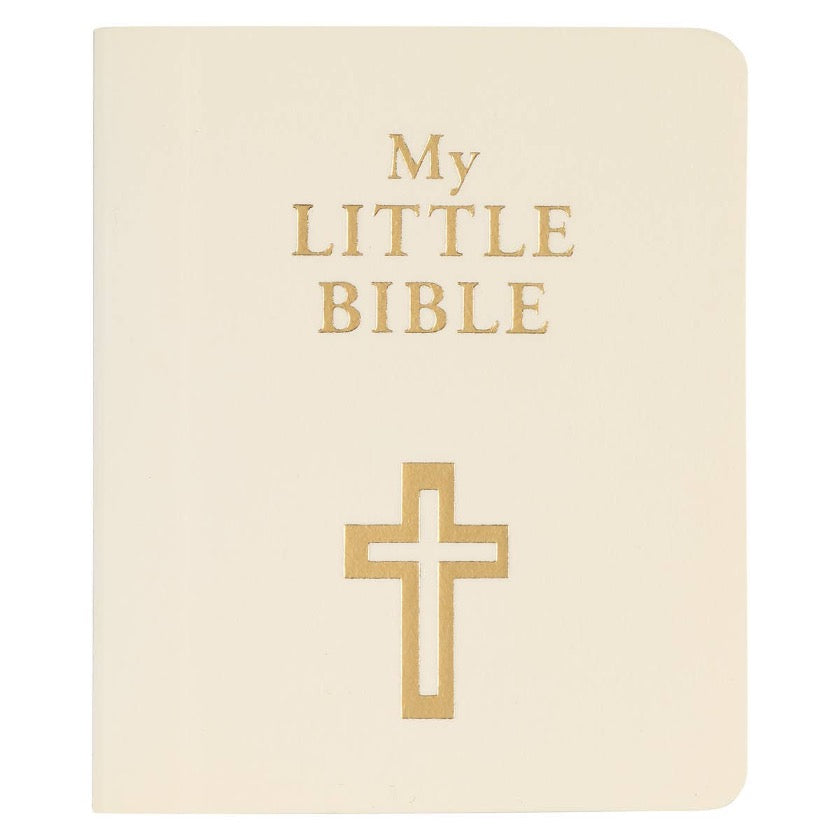 Christian Art Gifts - White My Little Bible - Illustrated Edition