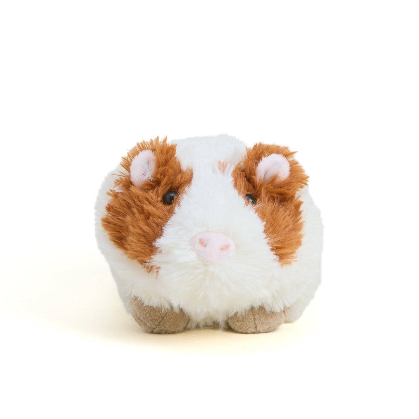 Plush toy resembling a guinea pig on a white background