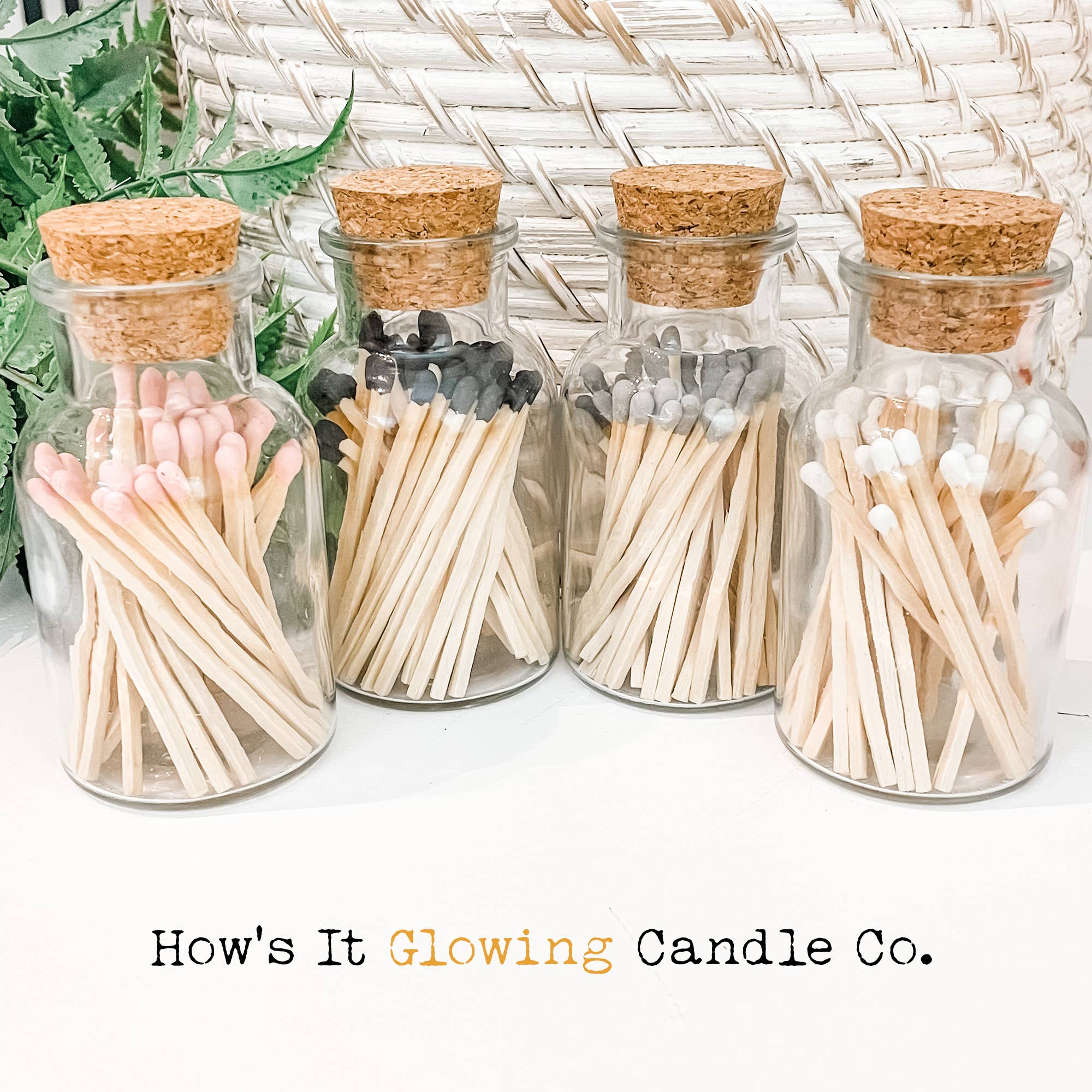 Apothecary Jar Matches | 50 x 3" Safety Matches & Strike Pad