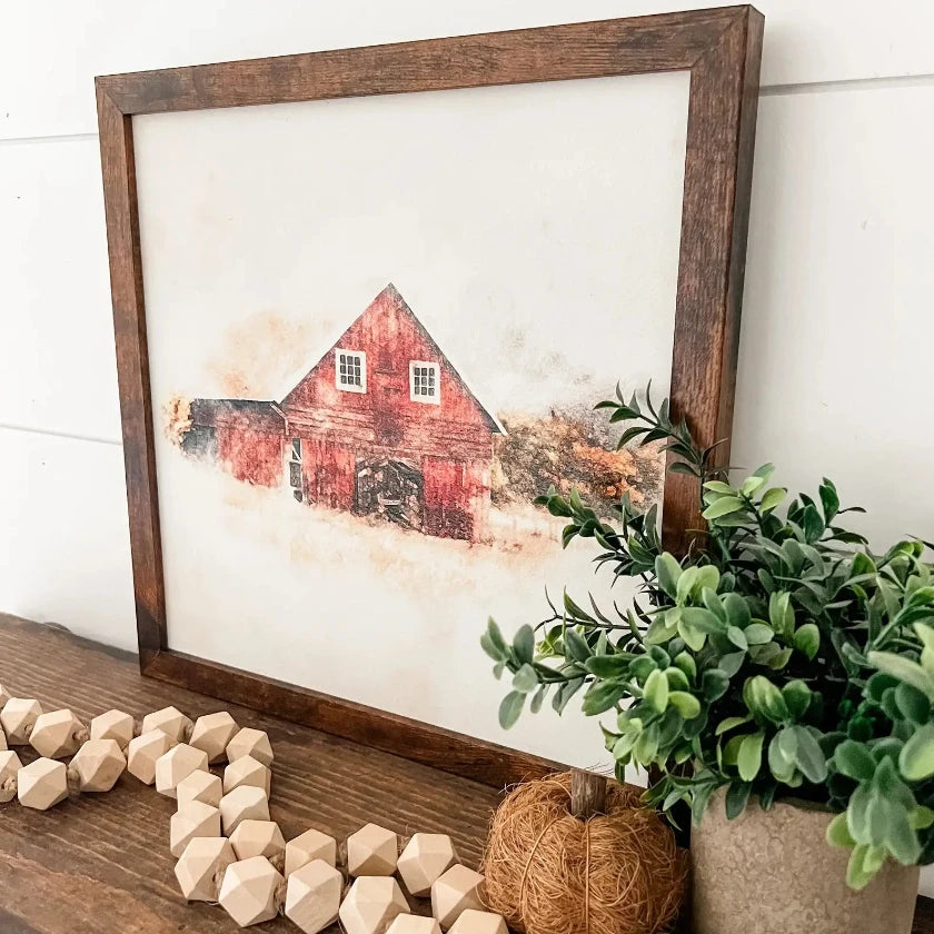 Red Barn Farmhouse Sign