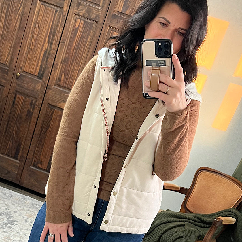 Ecru Hooded Vest