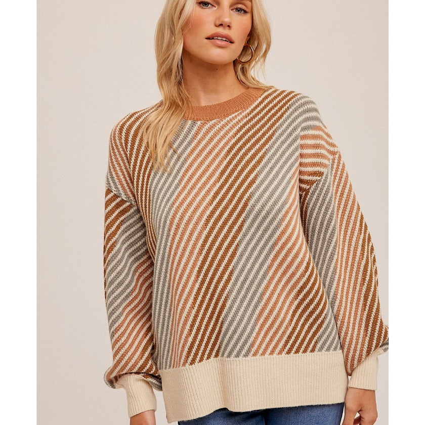 Cinnamon Stripe Sweater 