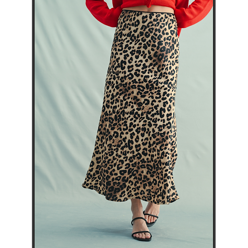 Leopard Midi Pencil Skirt