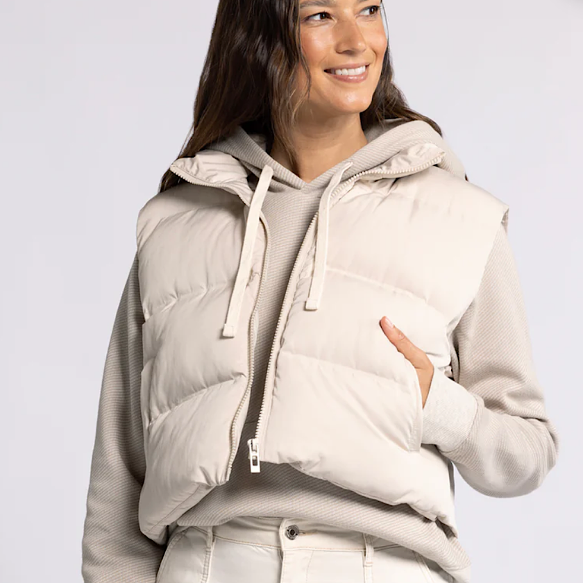 Issey Vest in Cream by Thread & Supply