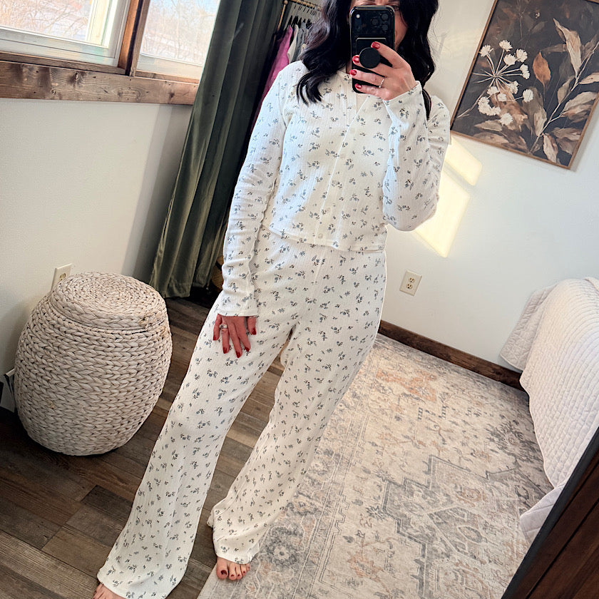 Floral Pointelle Cardigan