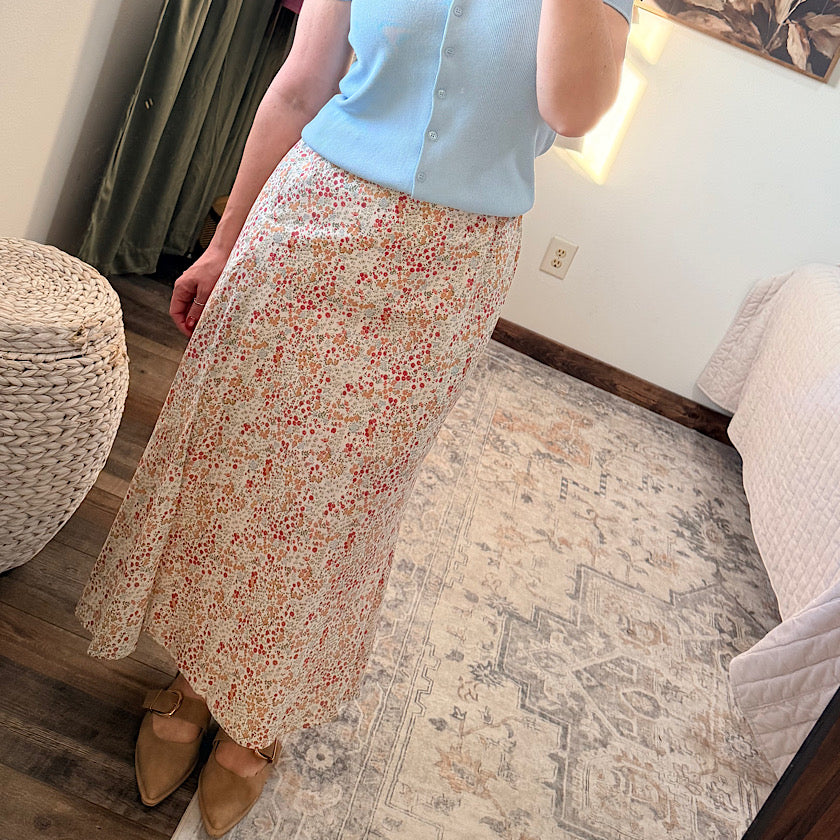 Floral Midi Skirt