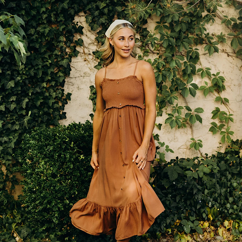 The Jones Dress in Desert Sand