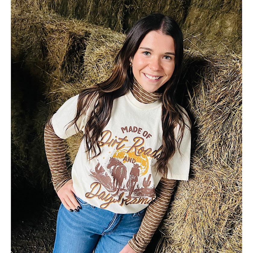 Brown Stripe Turtleneck