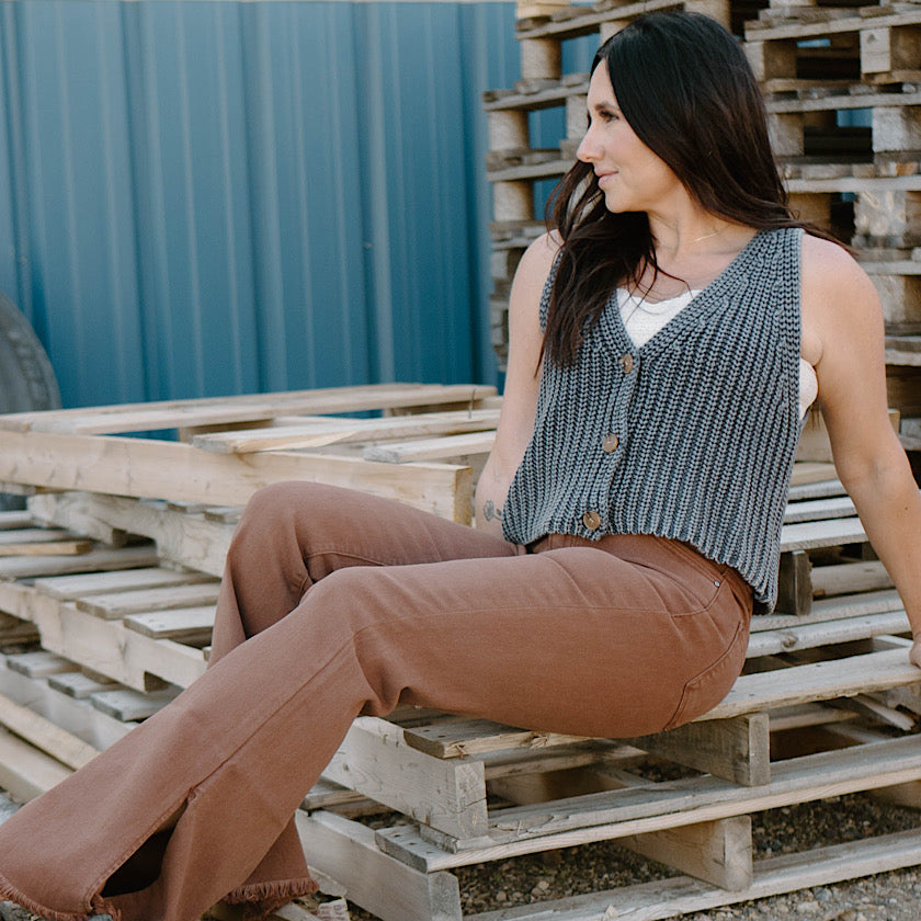 Ink Button Down Sweater Vest