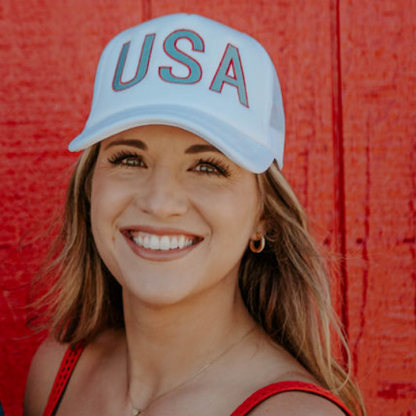 White USA Trucker Hat