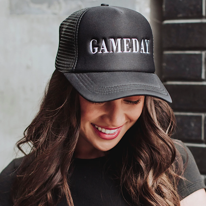 Black Game Day Trucker Hat