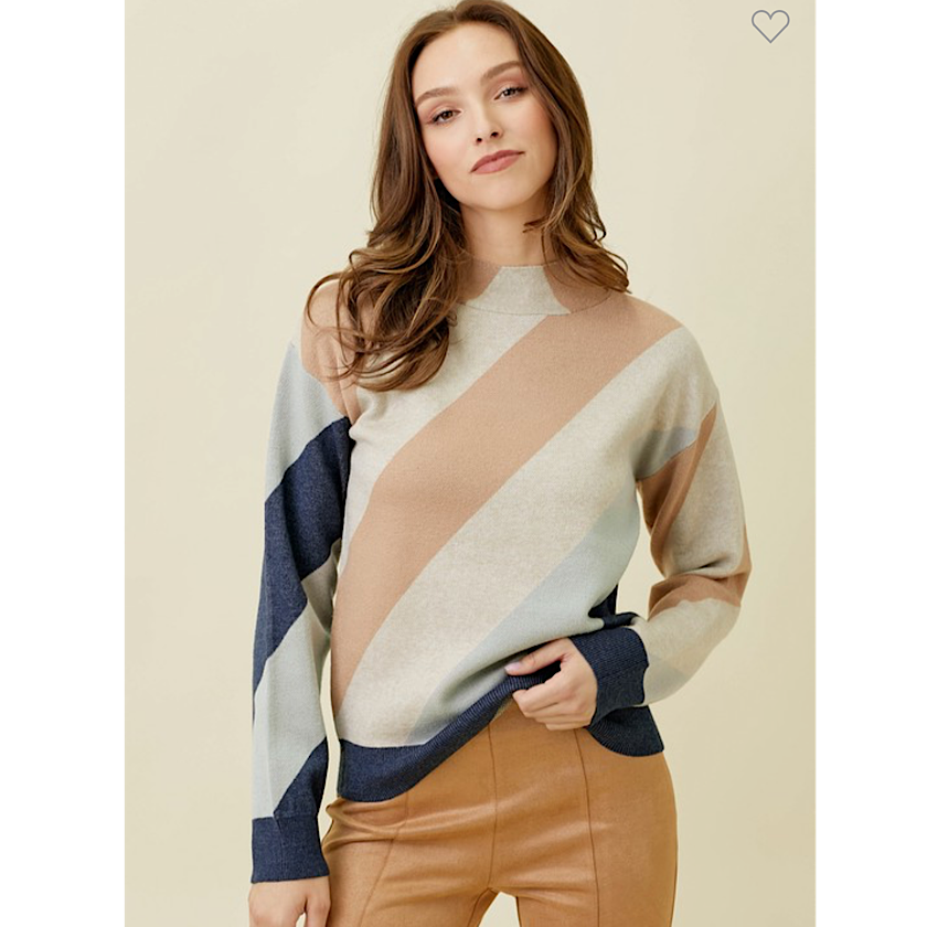 Mystree Washed Stripe Sweater