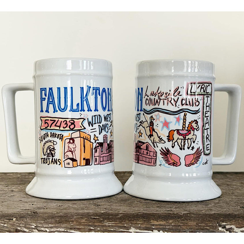 Faulkton, South Dakota Beer Stein