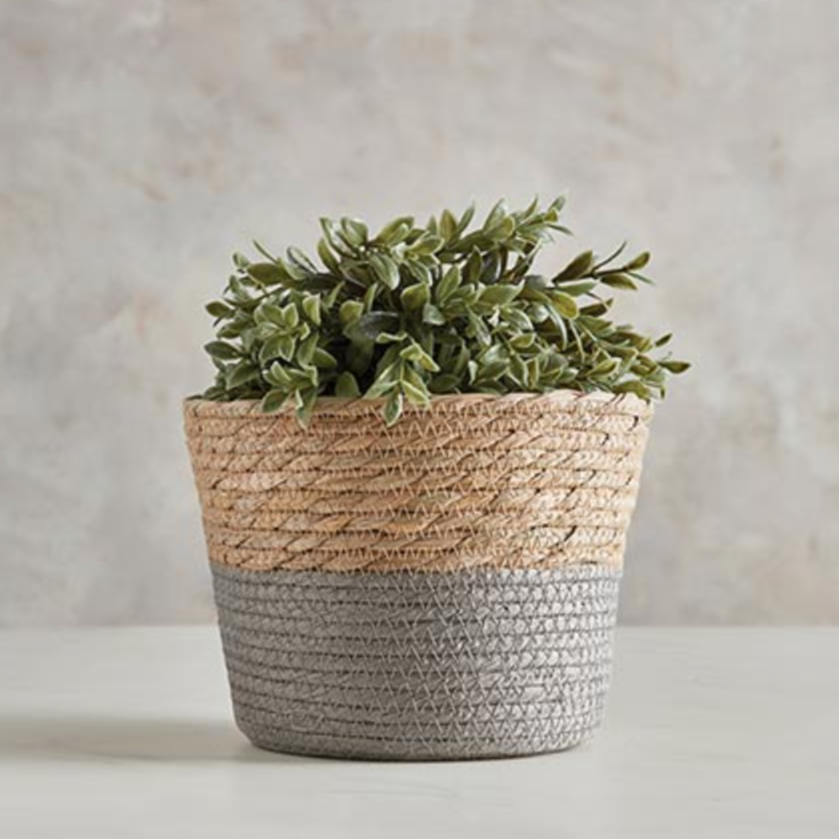 Grey Bottom Lined Basket | Faithworks