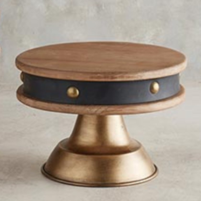 Gold Stud Wood Stand - Small