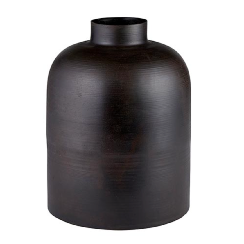 Black Metal Vase - Medium