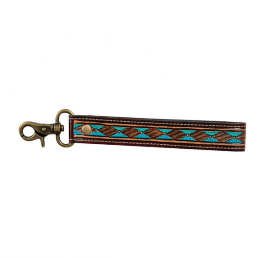 Mesa Rock Hand-Tooled Strap Key Fob | Myra Bag