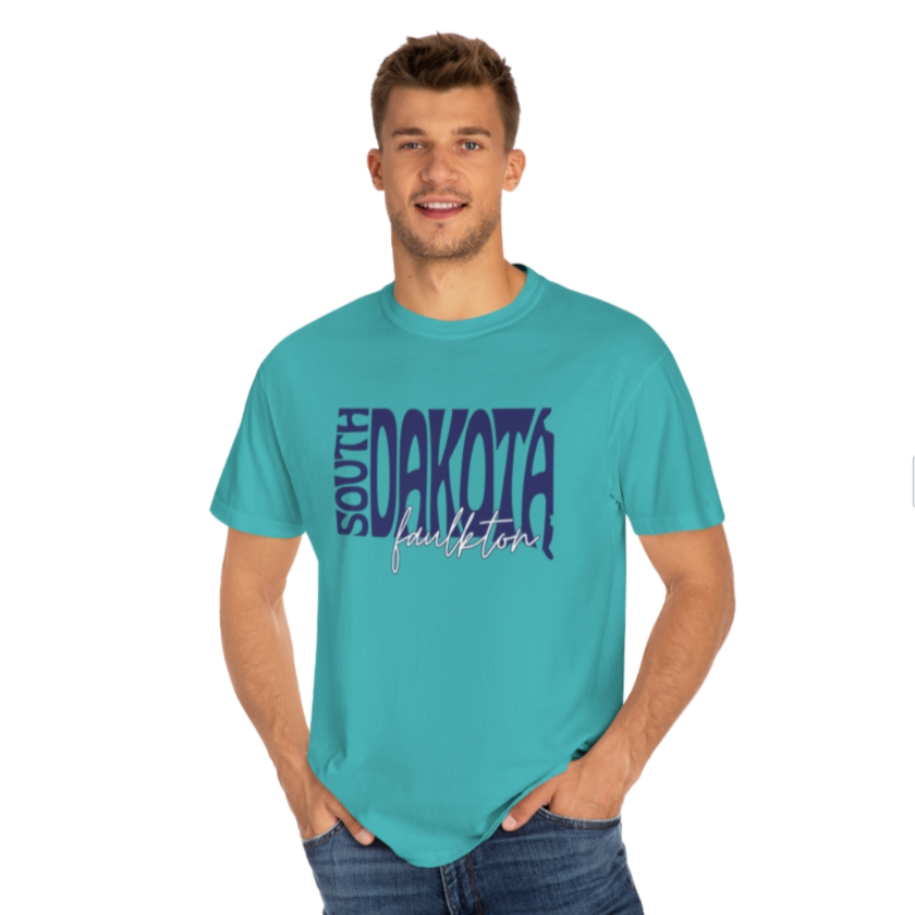 Faulkton, South Dakota Comfort Color Unisex Garment-Dyed T-shirt