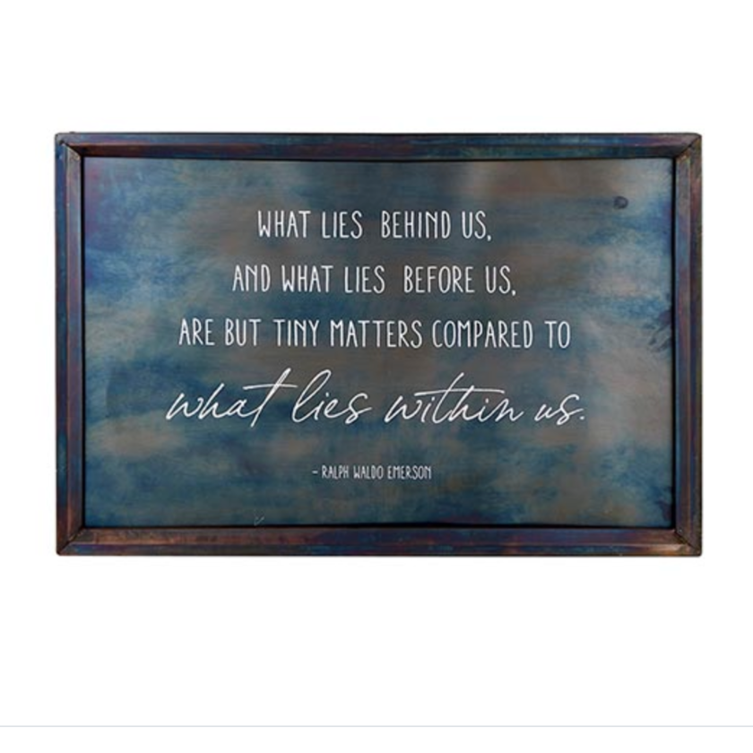 What lies within us - Emerson - Metal Sign
