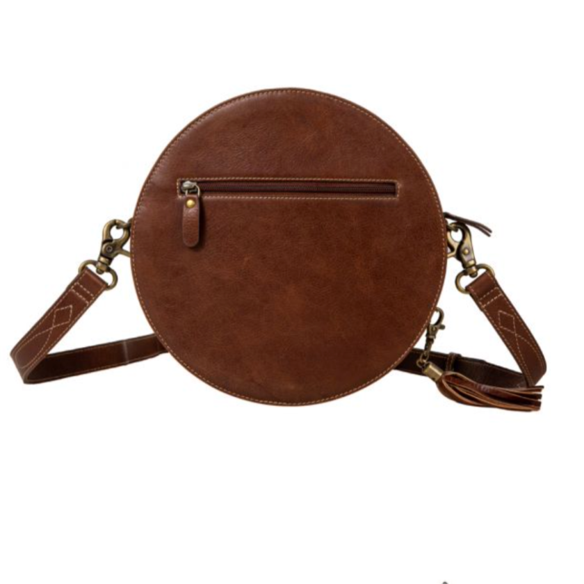Open Range Hand-tooled Round Bag | MYRA BAG | The Shops SD