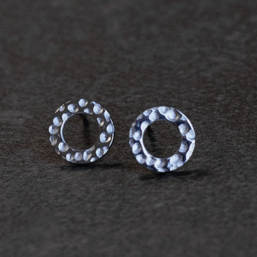 Open Circle Stud Earring - Silver - 613 | The Shops SD