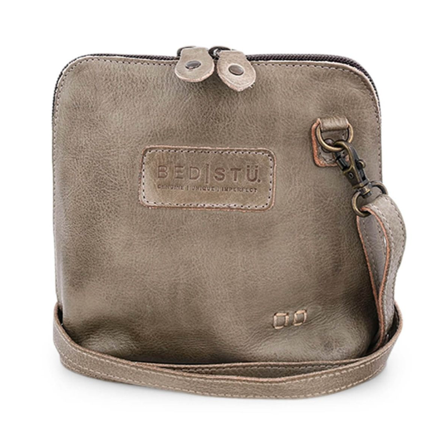 Taupe leather clearance handbag