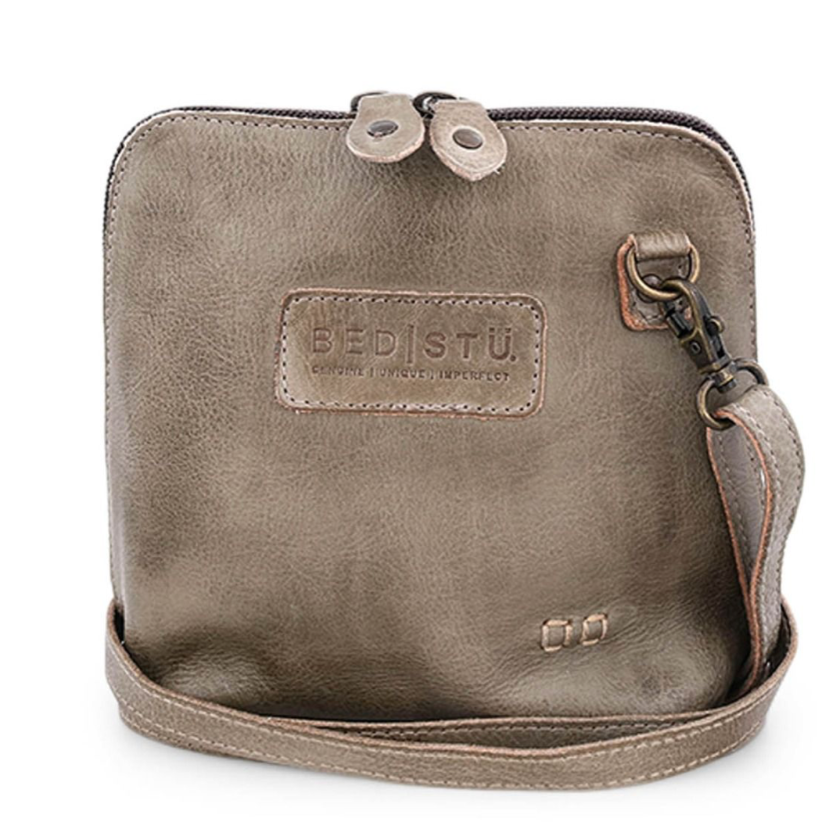 Taupe sales leather handbag